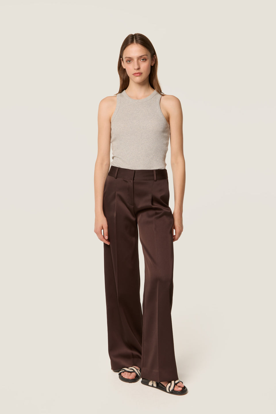 Pantalon en satin