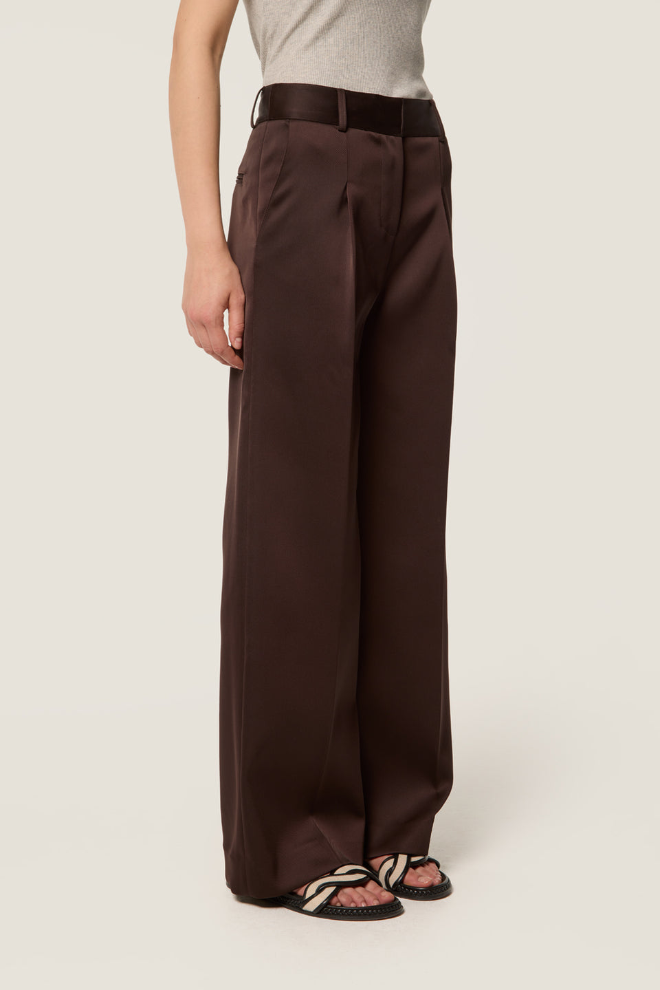 Pantalon en satin