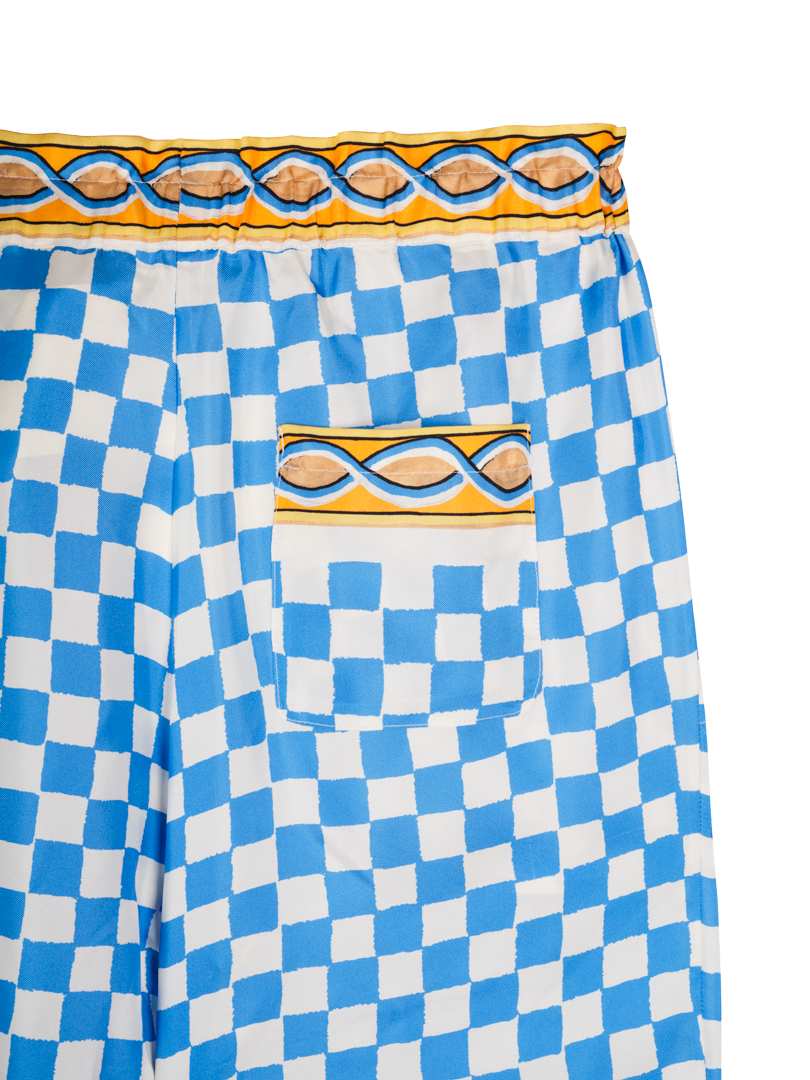 Pantalon fluide a motifs