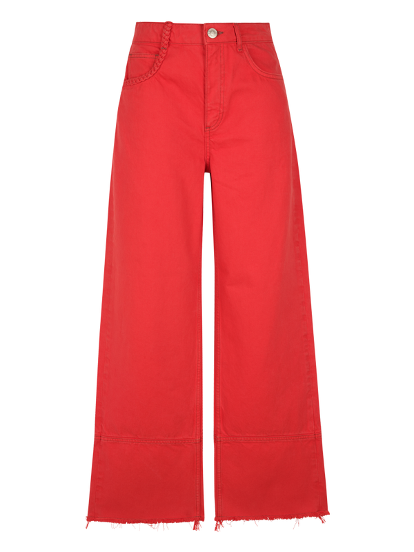 Pantalon à surpiqures contrastées