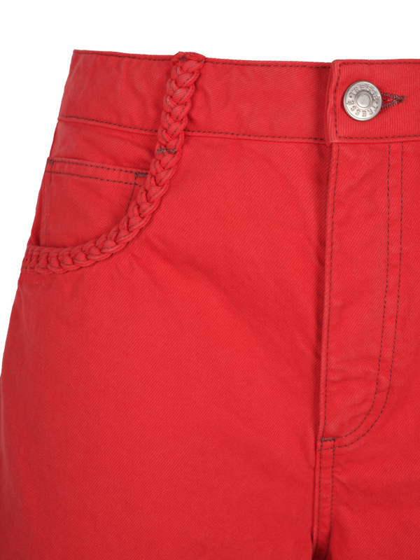 Pantalon à surpiqures contrastées