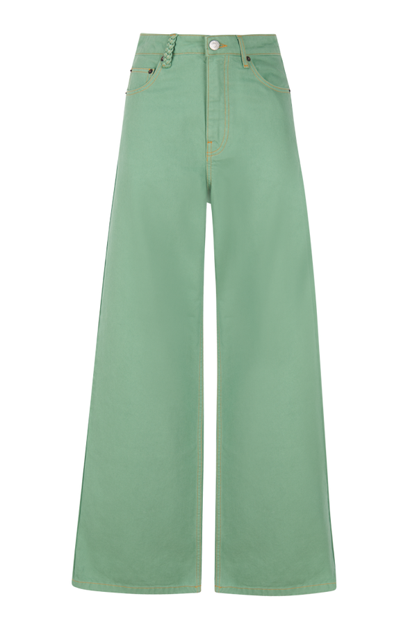 Pantalon à surpiqûres contrastées