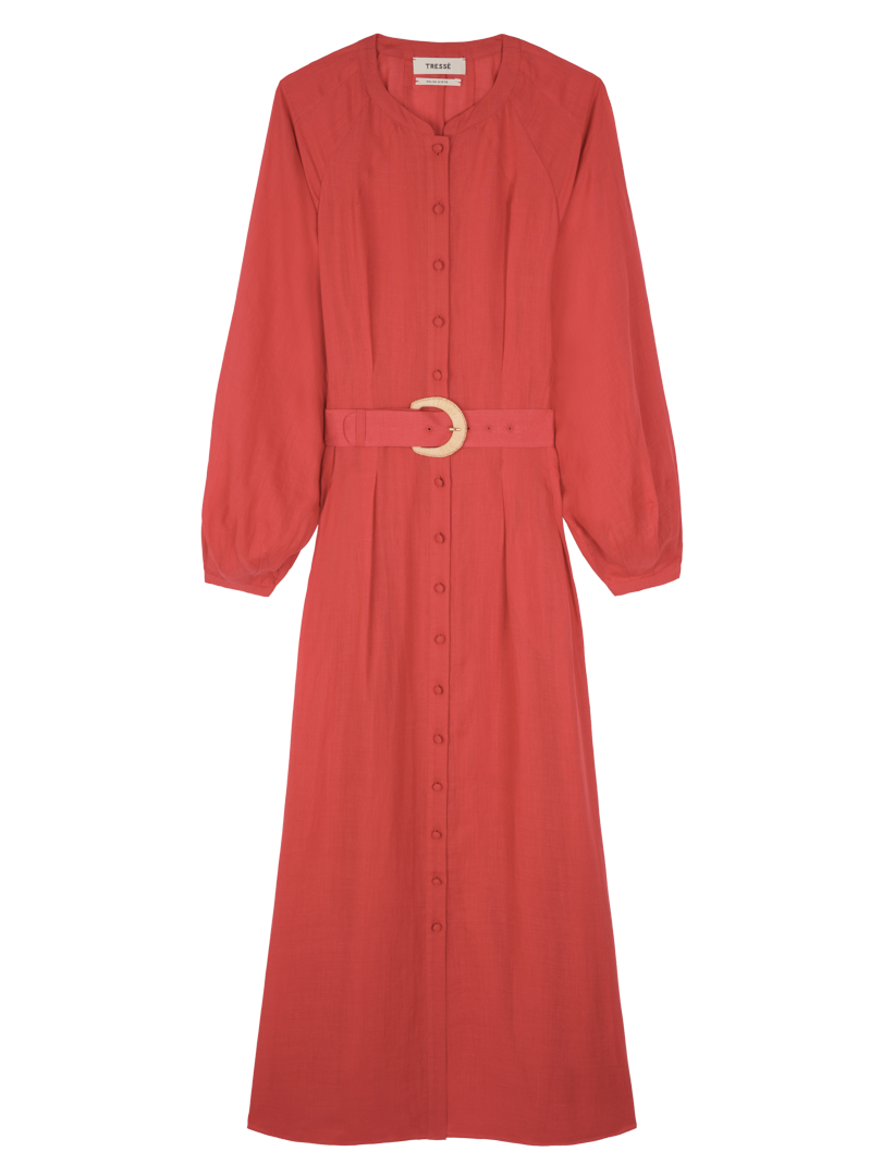 Robe longue à boutonnage