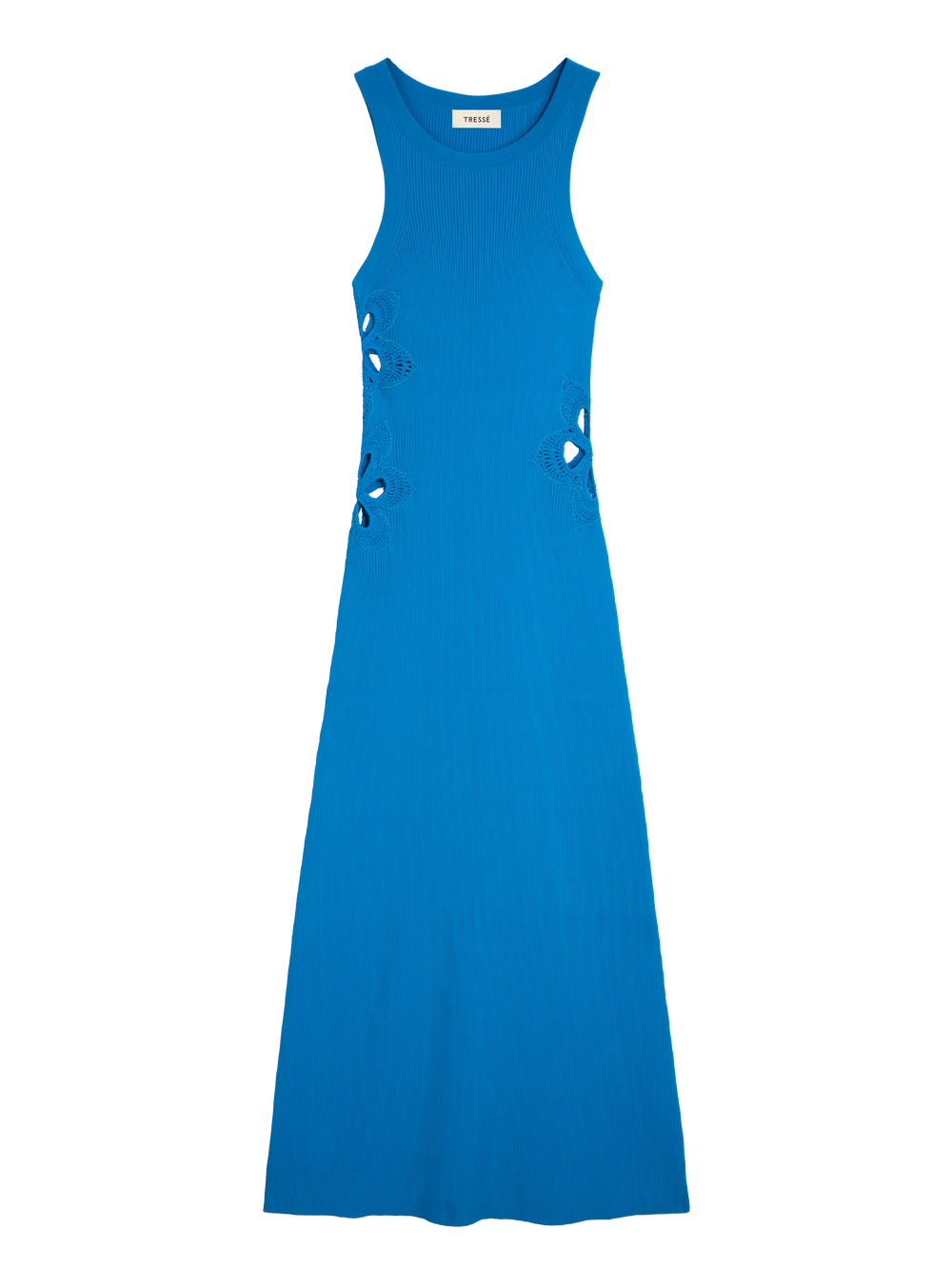 Robe en maille avec ouvertures fleurs