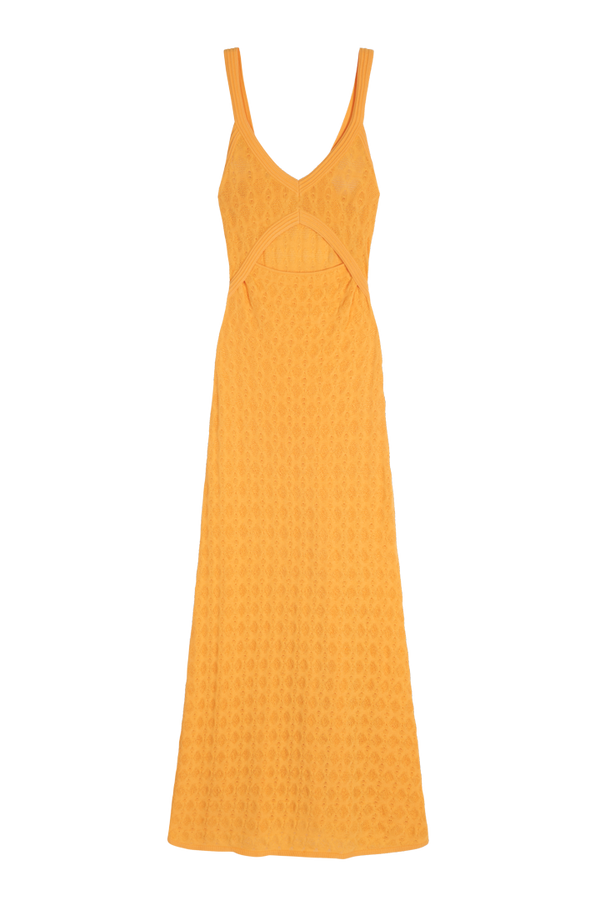 Robe longue en maille
