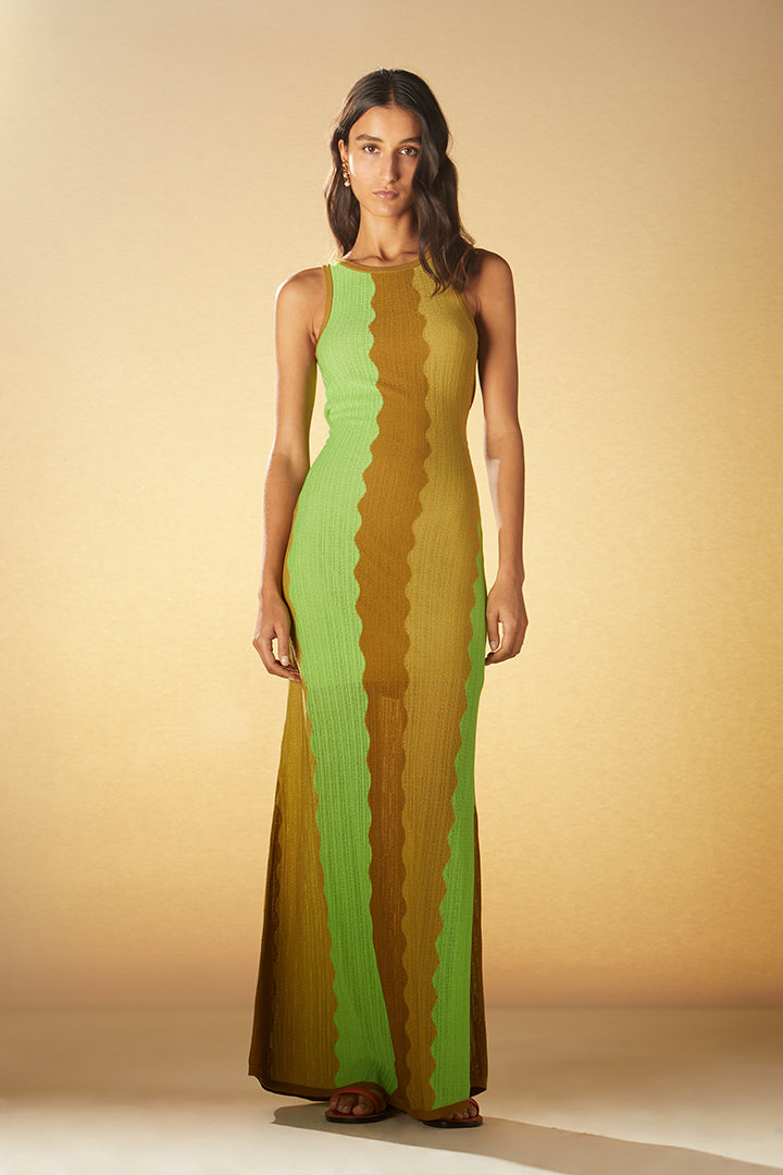 Robe en maille dos nu