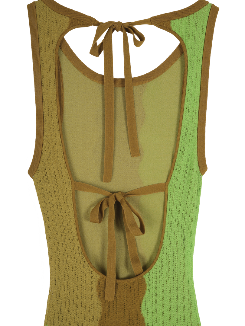 Robe en maille dos nu