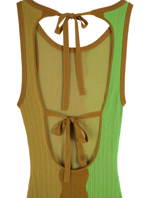 Robe en maille dos nu