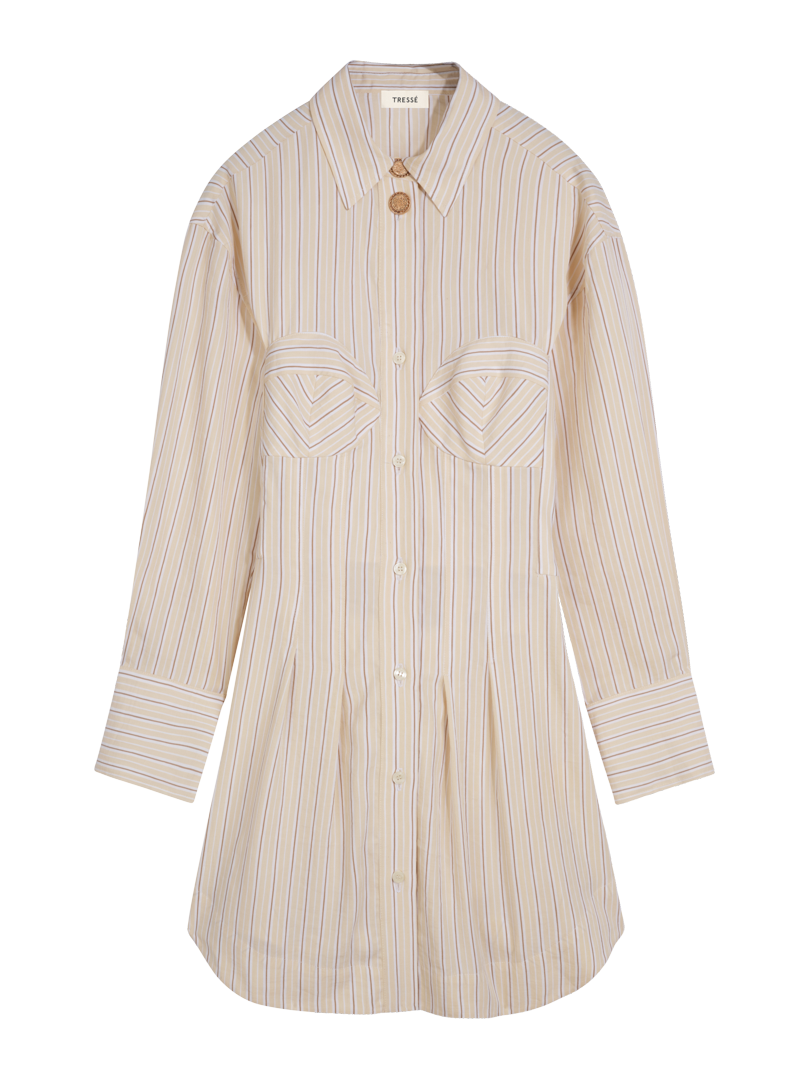 Backless shirt dress