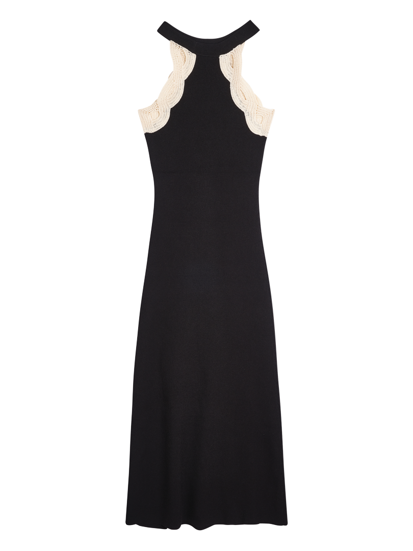 Mesh slit dress