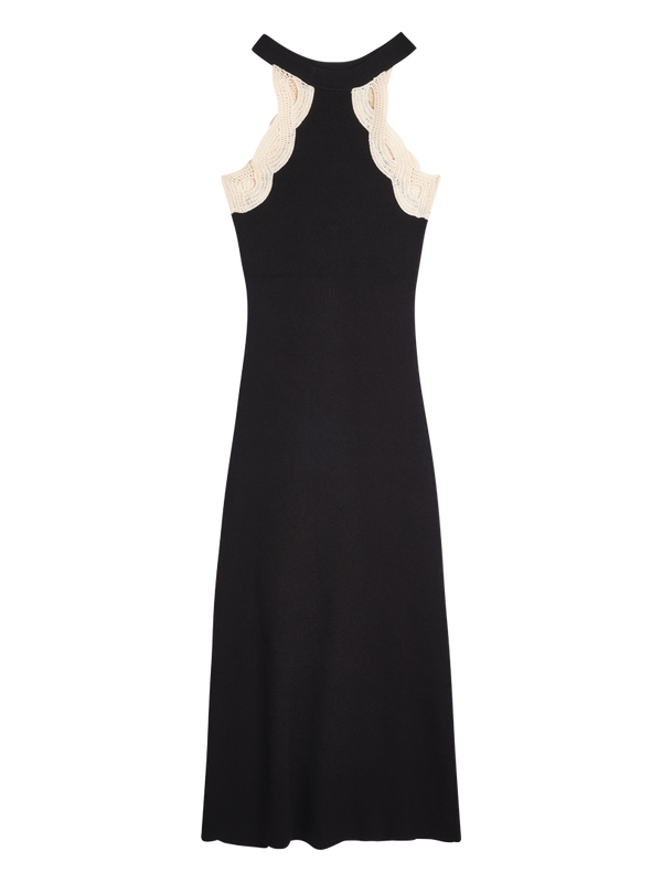 Robe fendue maille