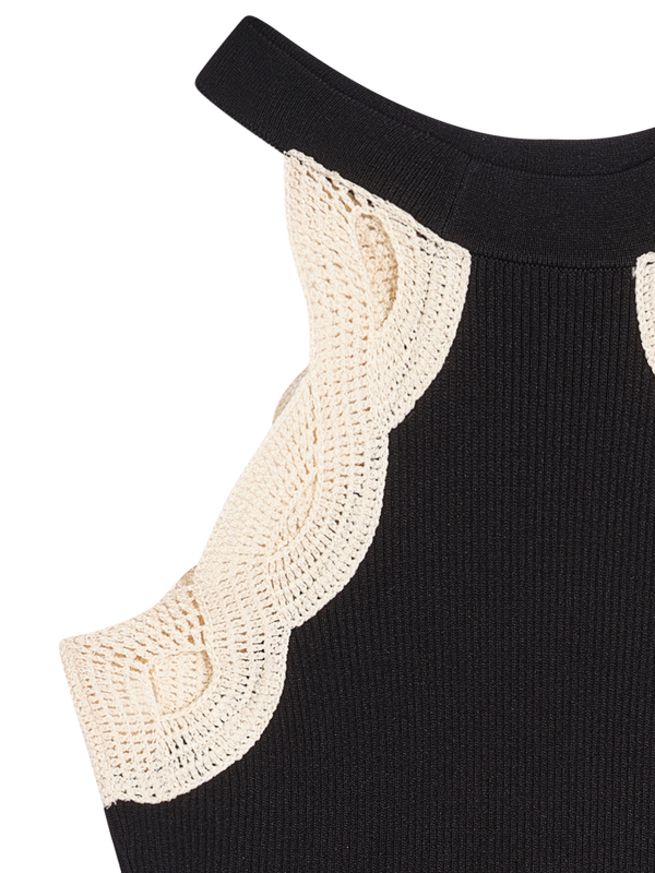 Robe fendue maille