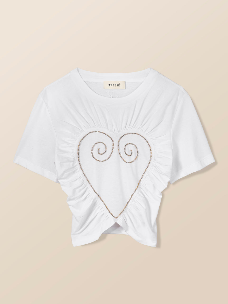 T-shirt cœur à fronces