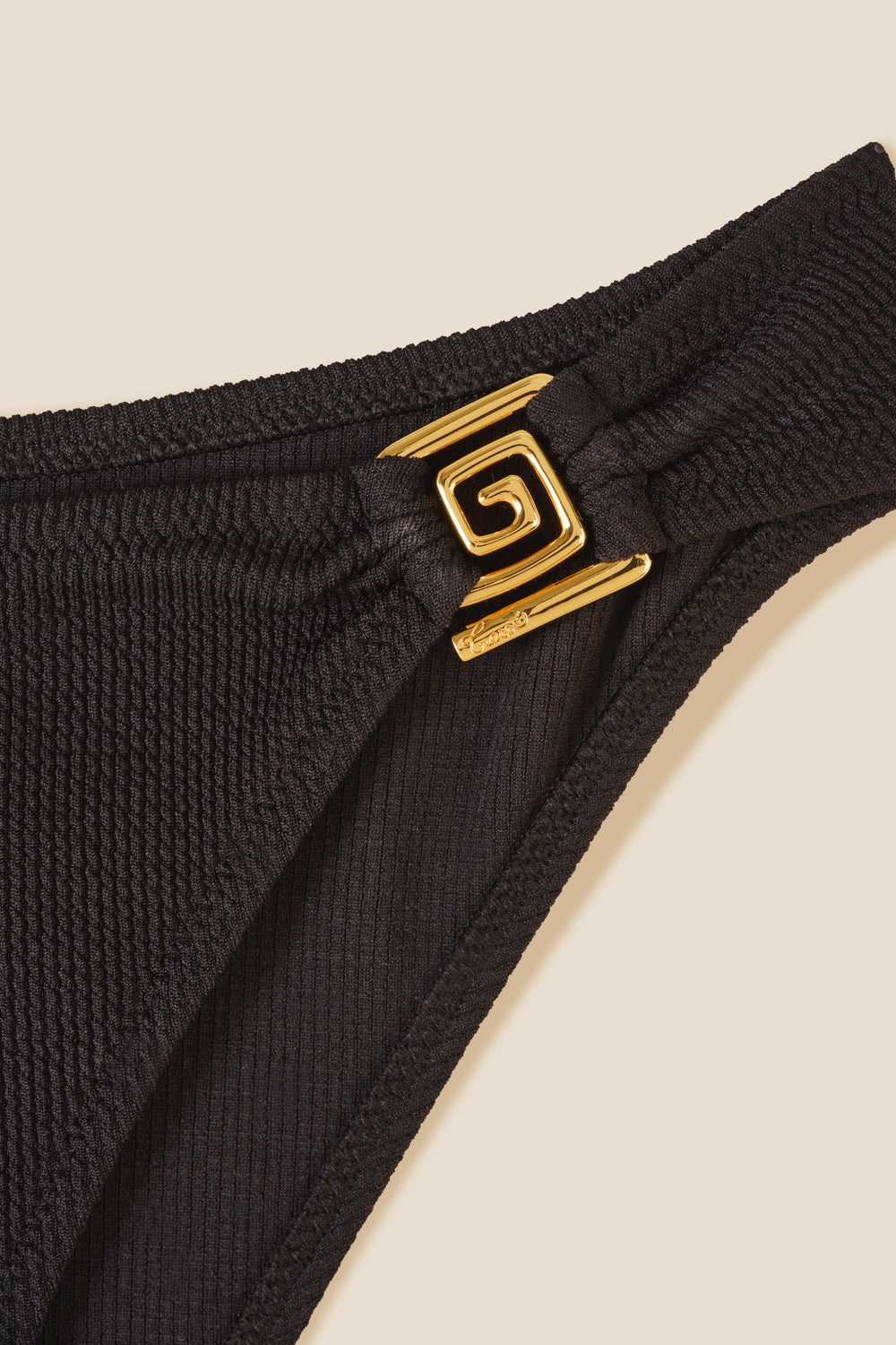 Black two-piece swimsuit