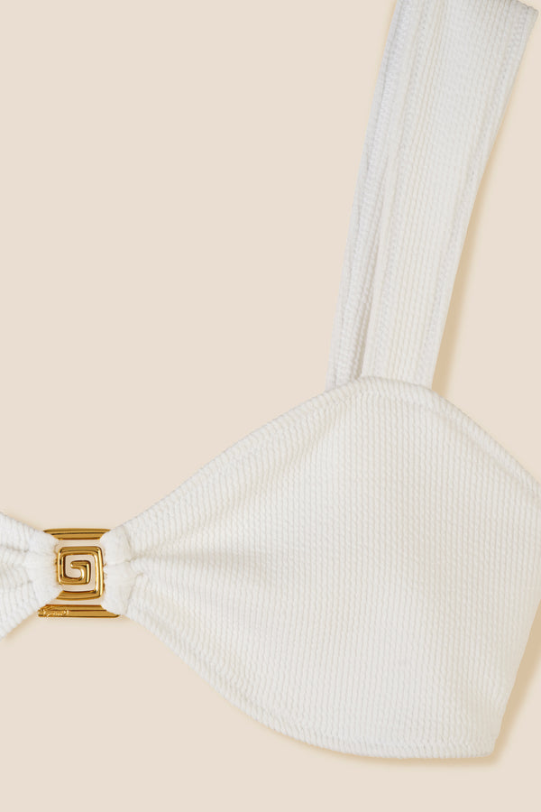 Maillot de bain blanc deux-pièces