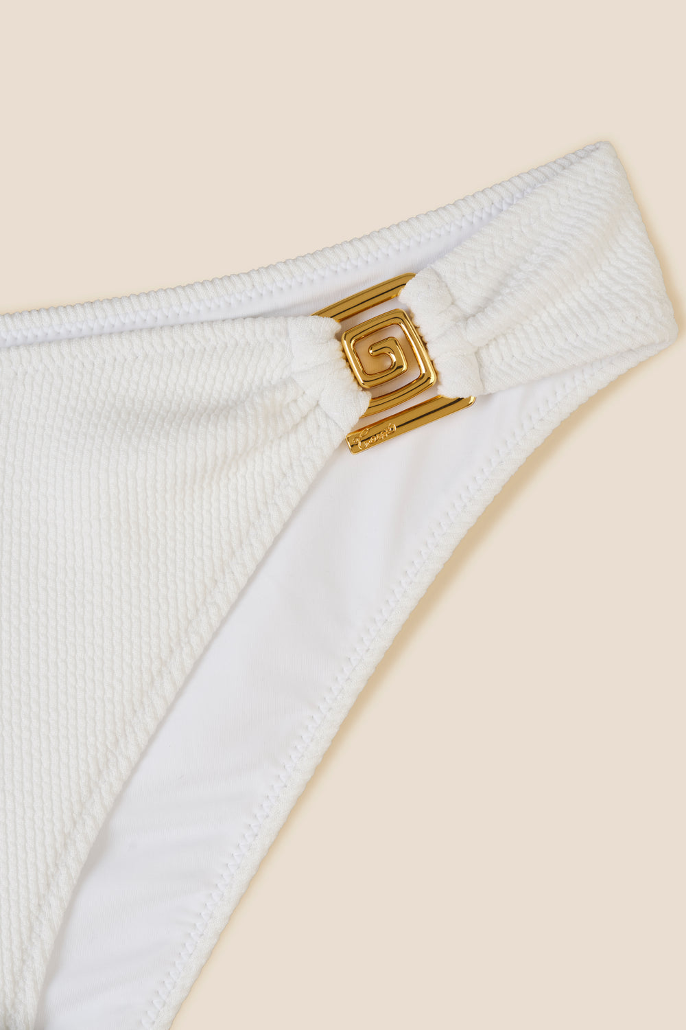 White two-piece swimsuit