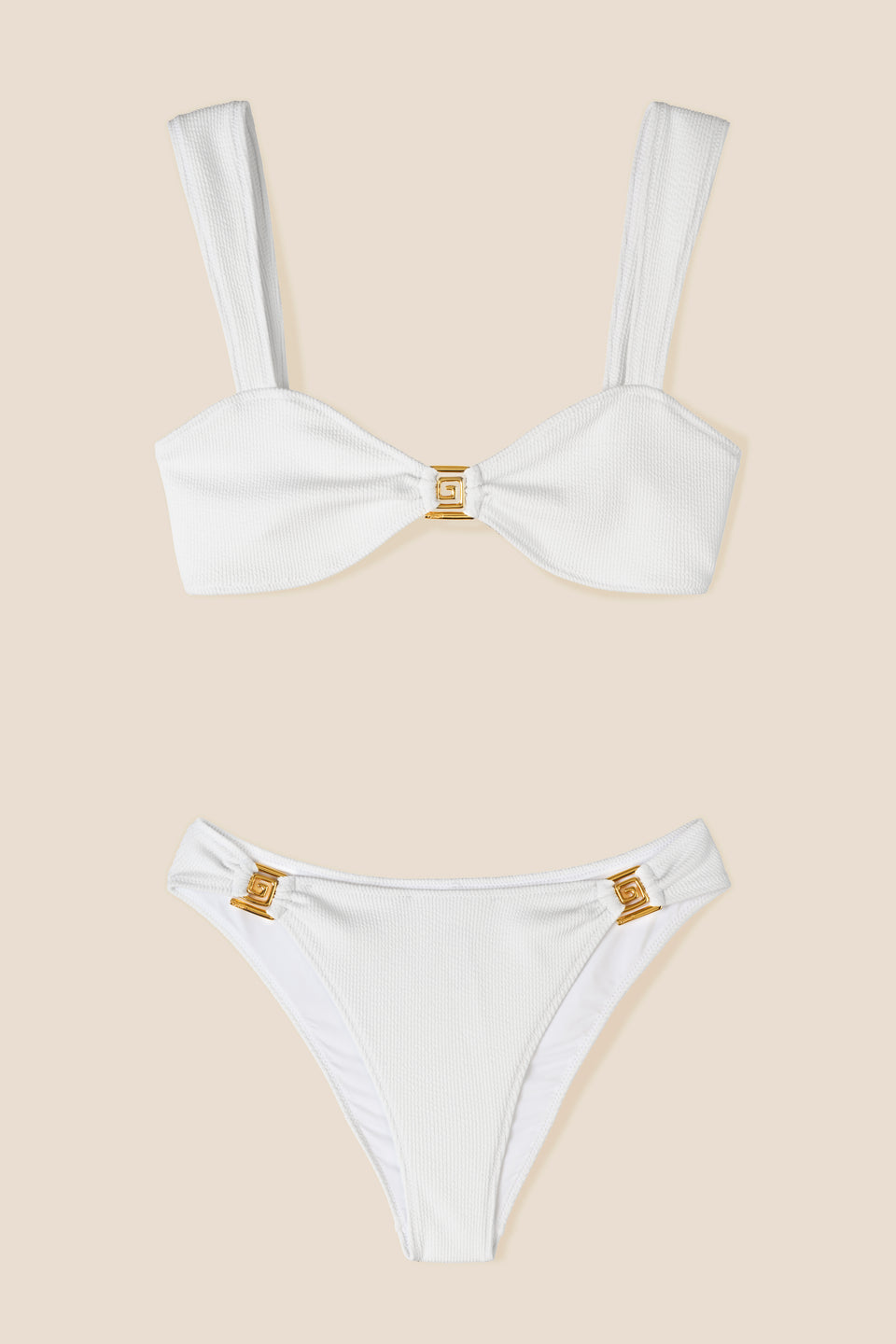 Maillot de bain blanc deux-pièces