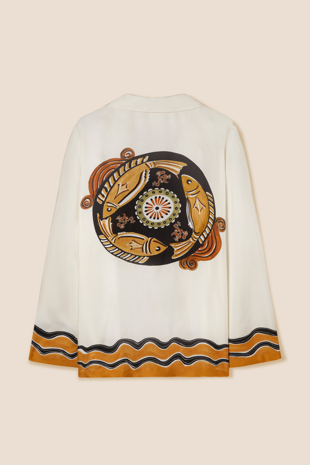 Silk blouse with jar pattern