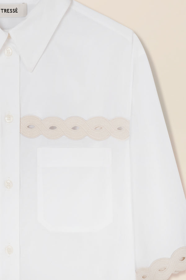 Chemise courte à tresses