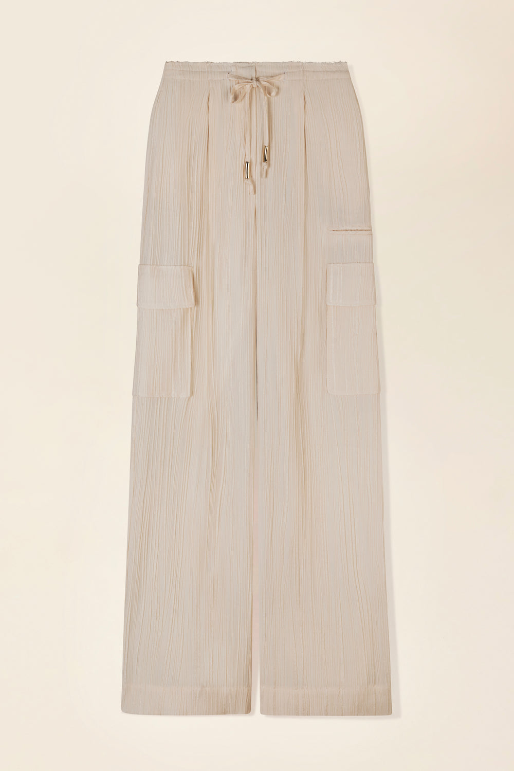 Textured flowing pants