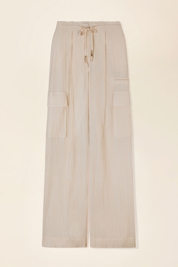 Pantalon fluide texturé