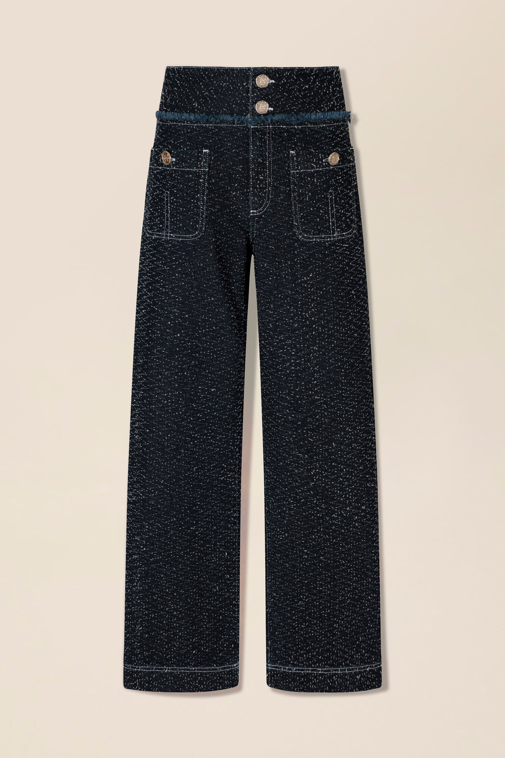 Tweed denim pants