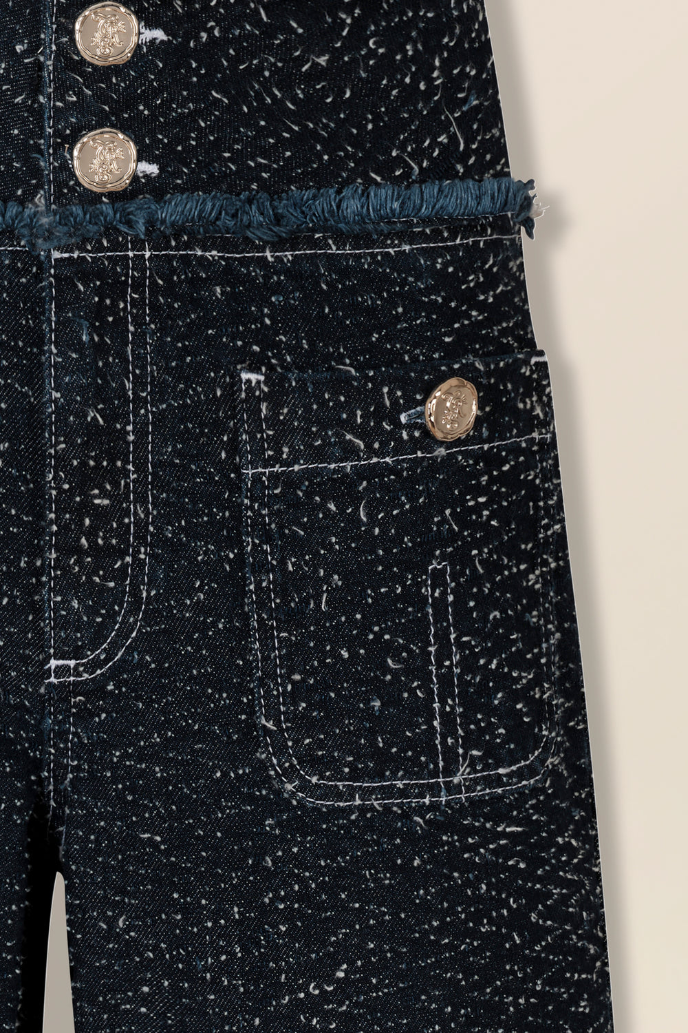 Tweed denim pants