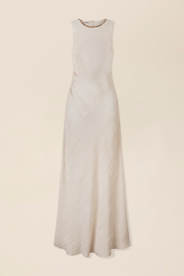 Robe longue texturée