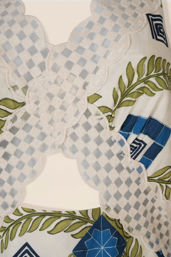 Robe longue à détail dentelle