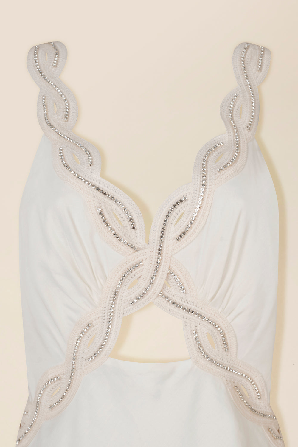 Robe à galon tresse écru