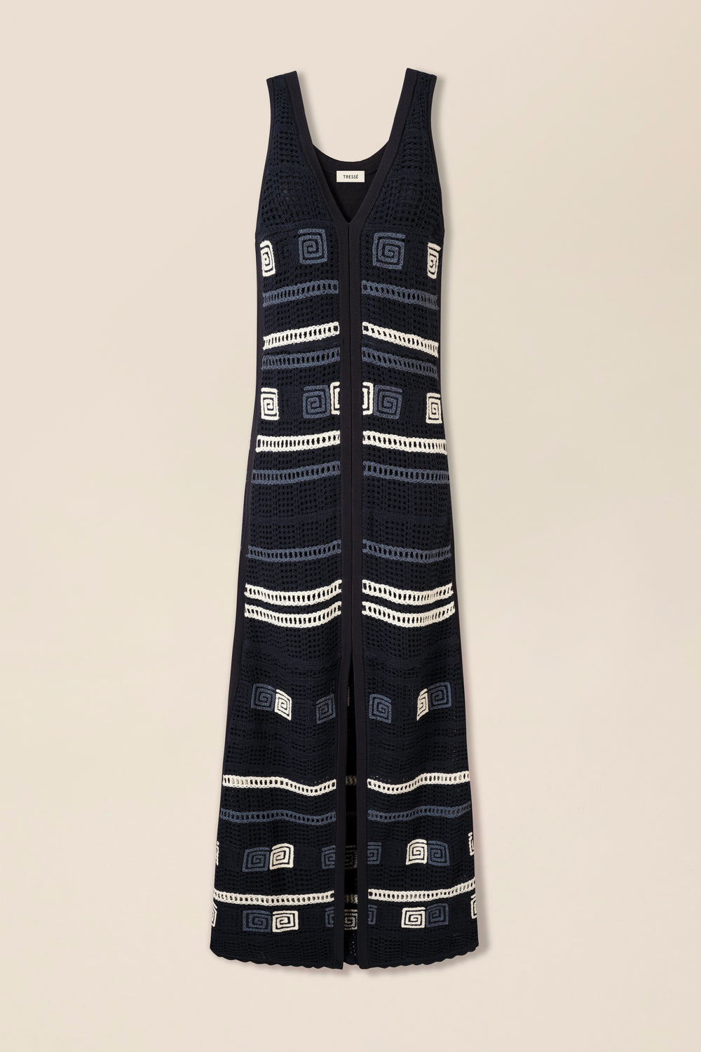 Patterned knit dress