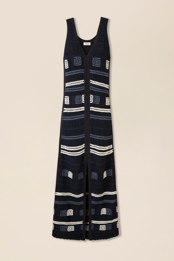Robe en maille à motifs
