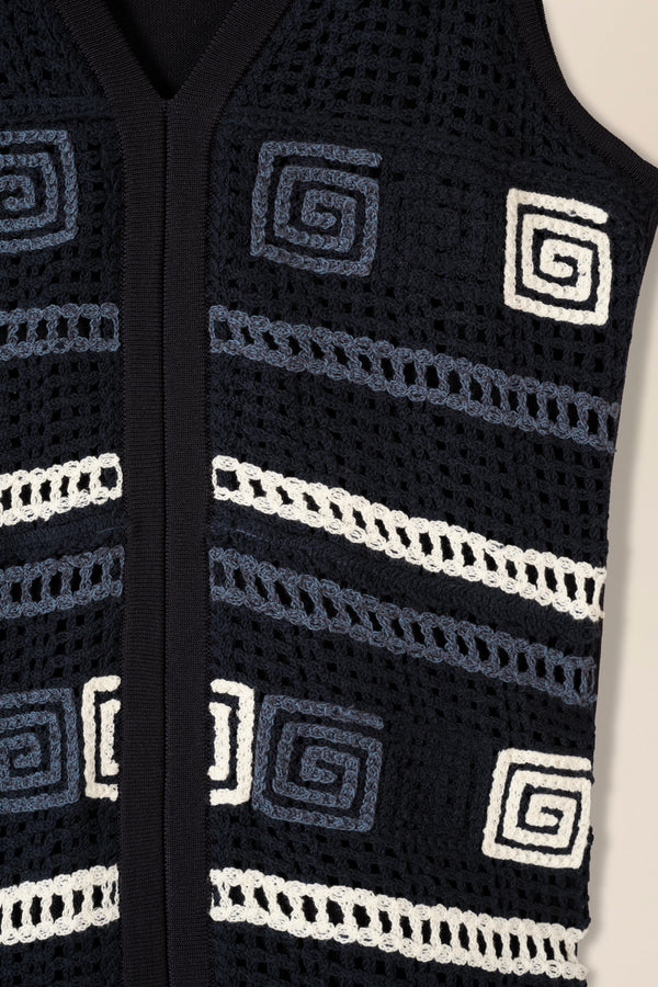 Robe en maille à motifs