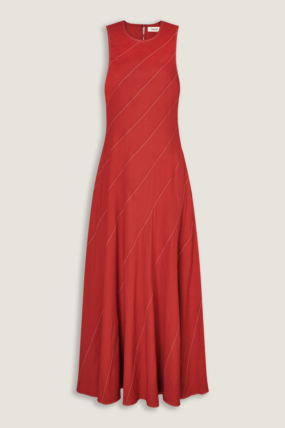 Robe rouge à découpes