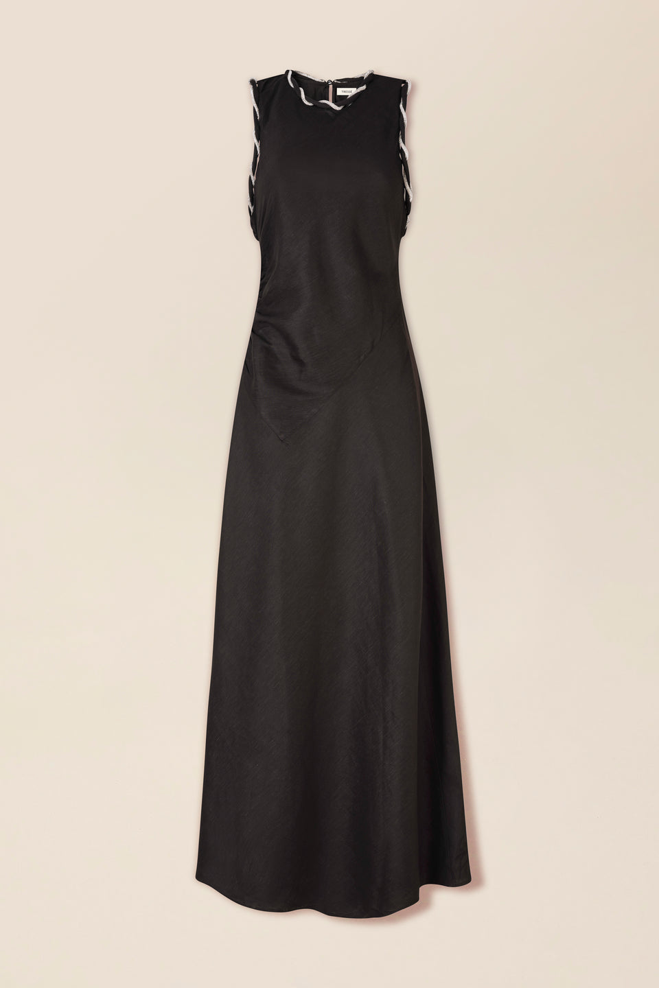 Maxi dress with rhinestone twist