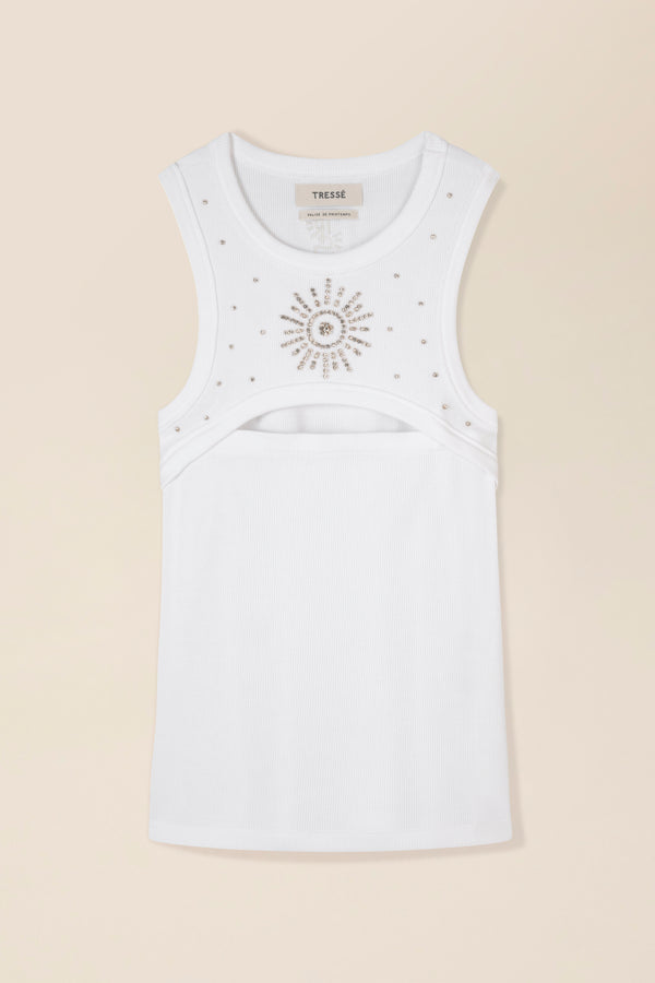 Débardeur brodé soleil