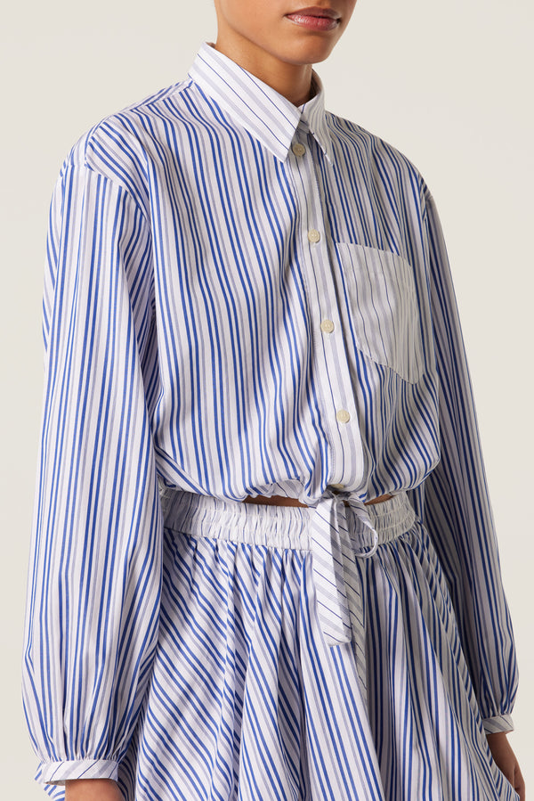 Chemise courte à nouer