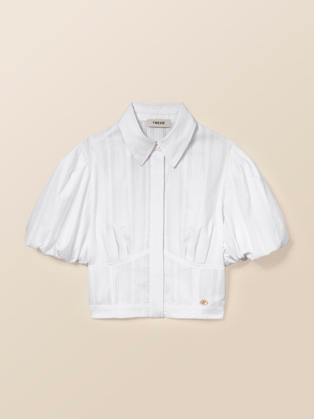 Chemise à manches courtes bouffantes