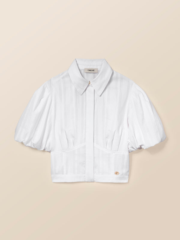 Chemise à manches courtes bouffantes