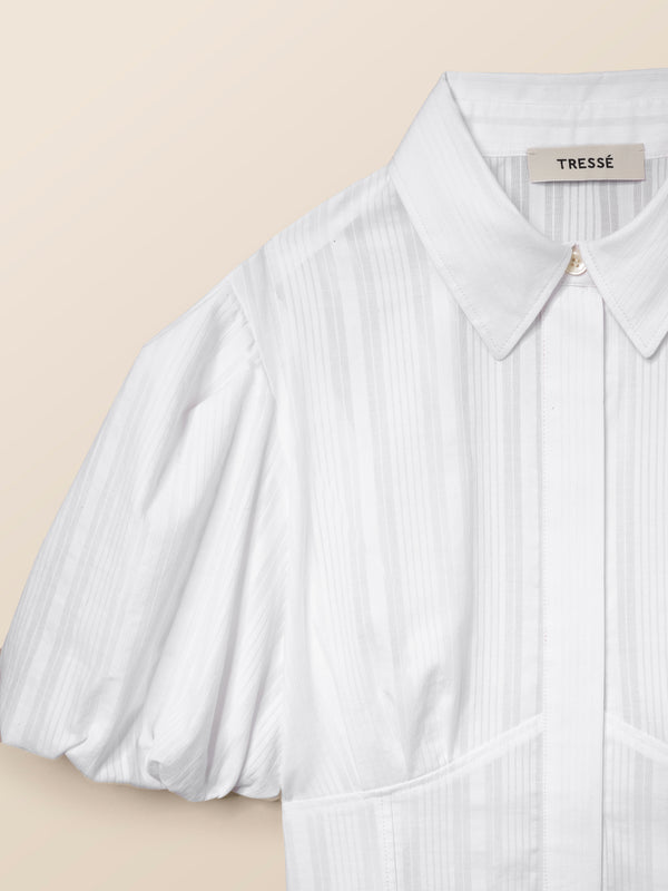 Chemise à manches courtes bouffantes