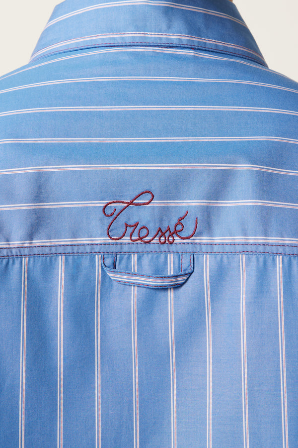 Chemise courte rayée