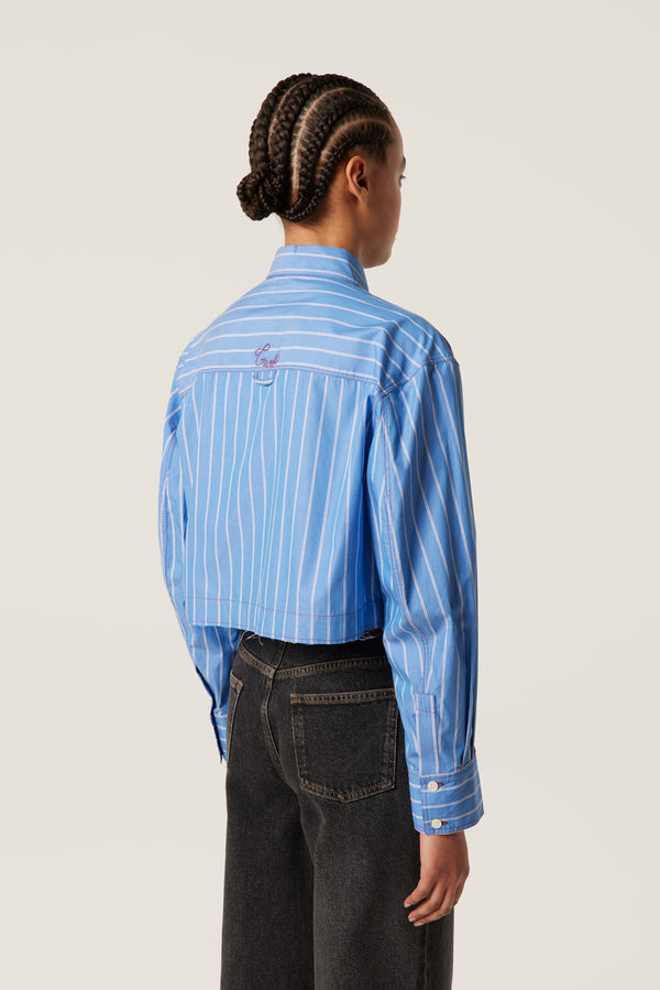 Chemise courte rayée