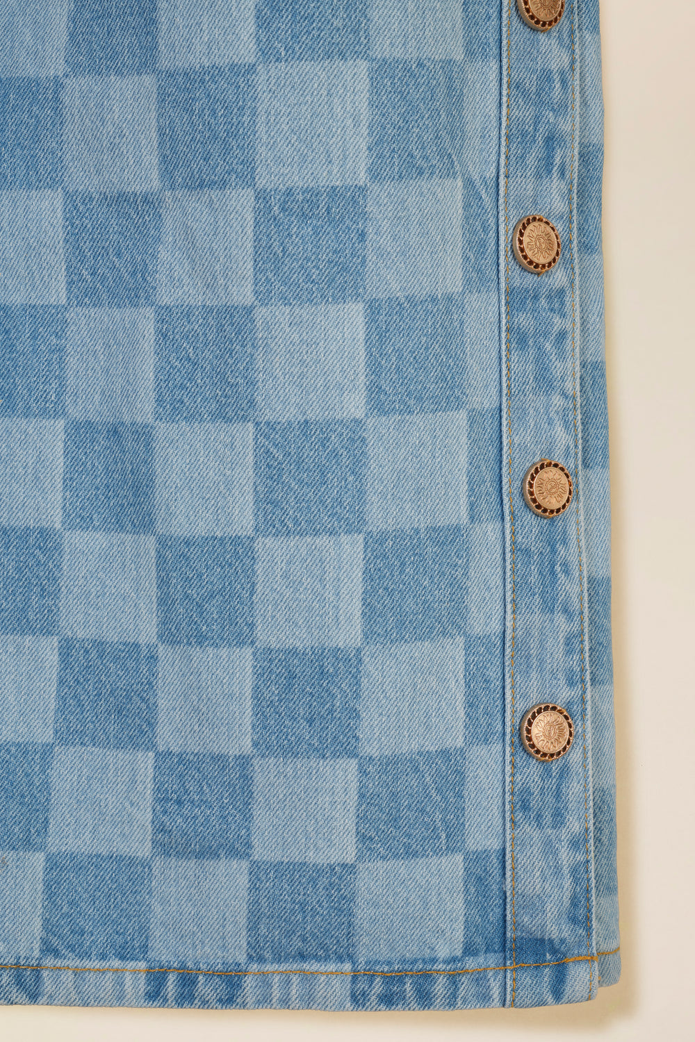 Denim à motif damier