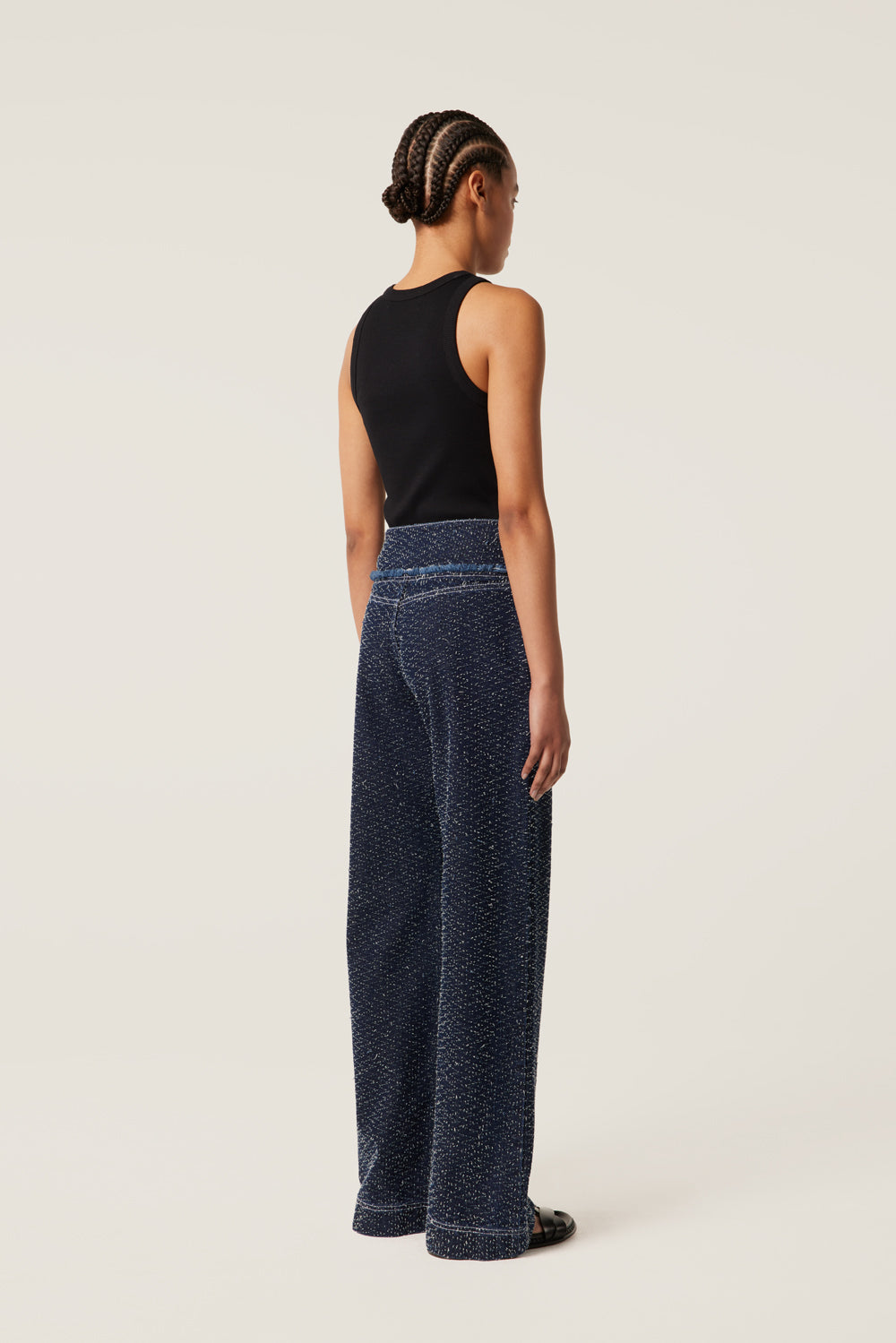 Tweed denim pants
