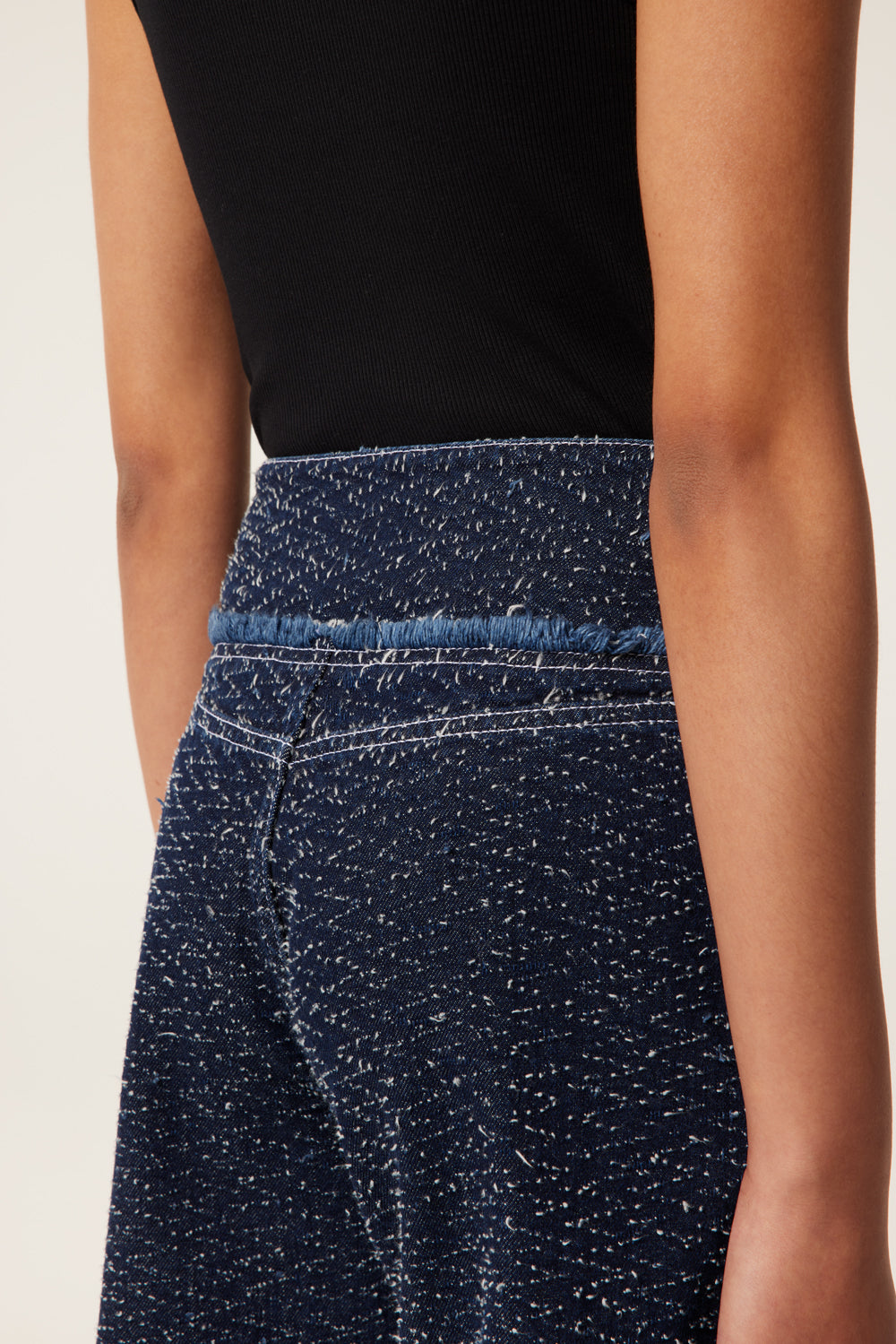 Tweed denim pants