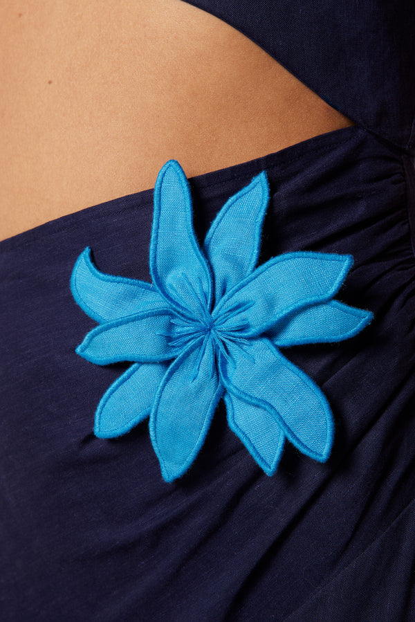 Robe longue effet brassière