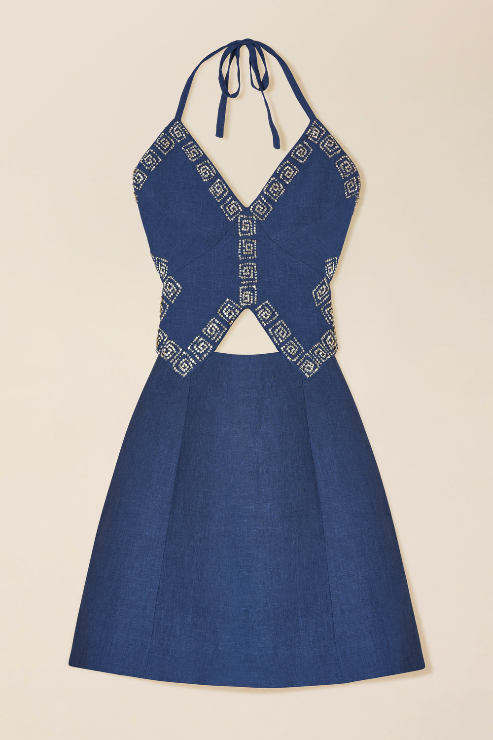 Robe courte à strass