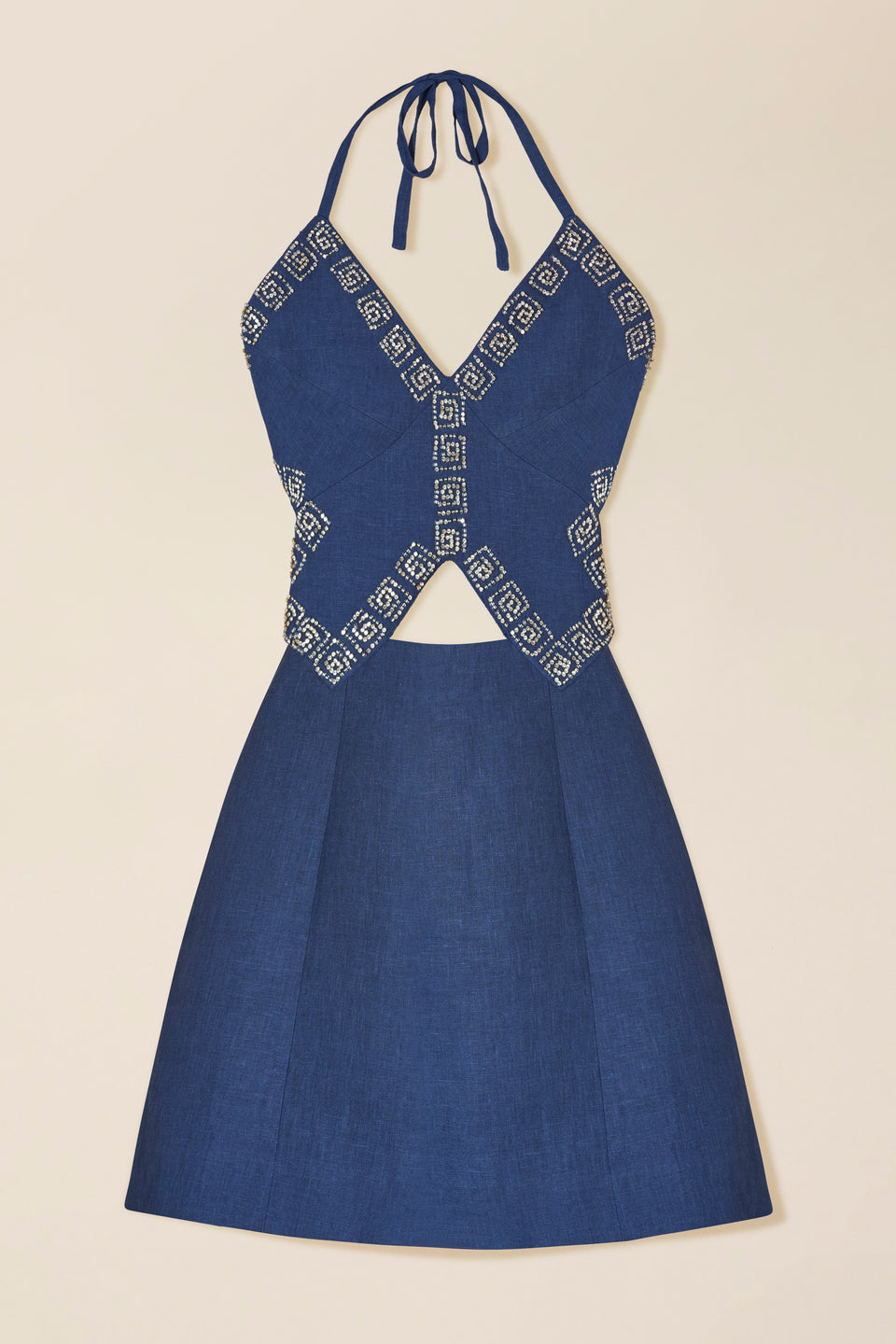 Robe courte à strass