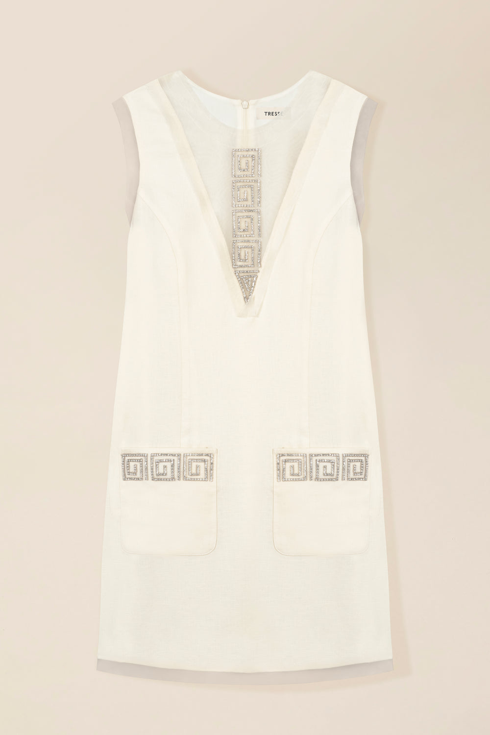 Robe courte à spirales strass