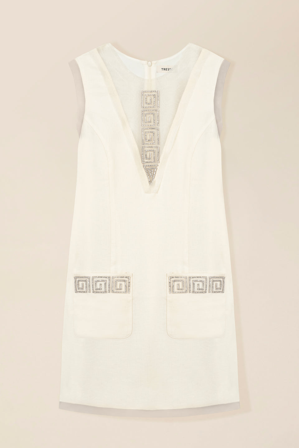 Robe courte à spirales strass